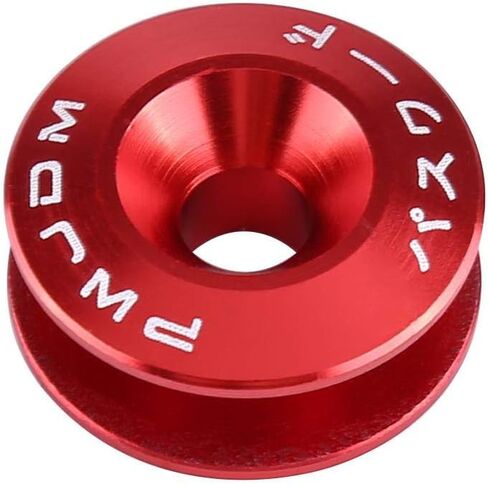 KIMISS Bumper Holder, Car Aluminium Alloy Bumper Washer/Bolt Engine Bay Dress Up Kit Quick Release Fastener (Red) in Saudi Arabia
