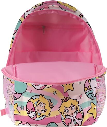 Peachy Princess Backpack Lightweight Anime 3D Game Printed School Bookbag Laptop Backpacks Travel Casual Pink Bag, For Girls Back To-School Kids Gift in Saudi Arabia