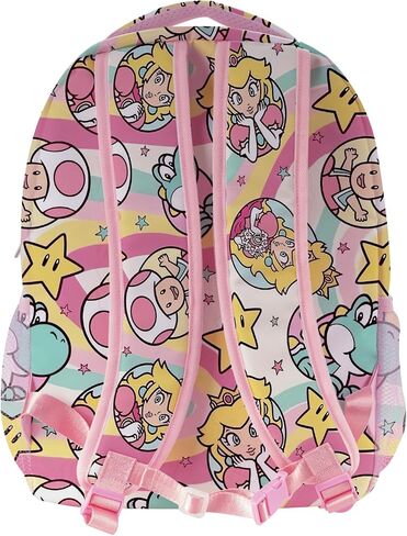 Peachy Princess Backpack Lightweight Anime 3D Game Printed School Bookbag Laptop Backpacks Travel Casual Pink Bag, For Girls Back To-School Kids Gift in Saudi Arabia