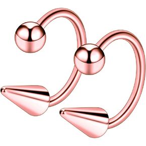 Oyaface 16G Lip Ring Stainless Steel Monroe Labret Lippy Loop U Shape Rings Piercing Jewelry Black Gold Rainbow Silver