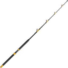 Jigging Rod Saltwater Offshore Heavy Trolling Fishing Rod Big Game Conventional Boat Fishing Rod with Roller Guides- Gloden 5' 6"(50-80lb) in Saudi Arabia