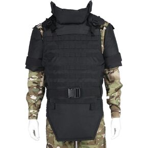 通用 Russian Special Forces MOLLE Tactical Vest Outdoors Neck Shoulder Lower Body Protector, black, One Size in Saudi Arabia