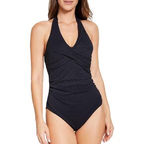 Tummy Control Bathing Suits for Women Criss Cross Halter Backless One Piece Swimsuits