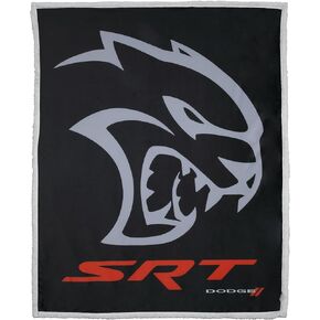 Detroit Shirt Company Dodge SRT Hellcat Sherpa Fleece Throw Blanket Supersoft and Warm 50" X 60"