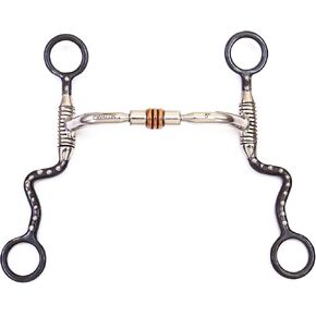 لقمة كبح للأسطوانة ذات ساق على شكل حرف S من الفضة الغربية مع بكرات نحاسية (5 بوصات) in Kuwait