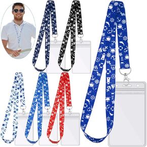 Tudomro 6 Pack Cruise Lanyards for Ship Cards with Waterproof Detachable ID Badge Holder Cruise Card Holder Ship Essentials for Women Men Kids Travel Carnival Accessories