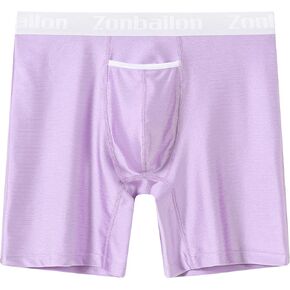 ZONBAILON Mens Underwear Ice Silk Anti Chafing Boxer Briefs Multipack with Fly