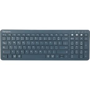 Targus Midsize Multi-Device Bluetooth Wireless Keyboard, Blue - Compatible with Chrome OS, Windows, macOS, iOS, and Android (PKB86302US)