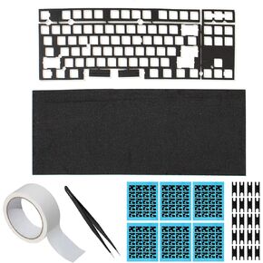 Gliging Switch Pads Sound Foam Dampeners Sheet Soft with Making Tape Tweezers for 61 Hot Swap Keyboard