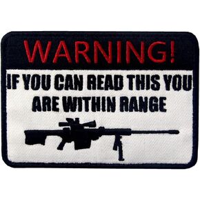 If You Can Read This You are Within Range Tactical Military Morale Applique Fastener Hook & Loop Patch