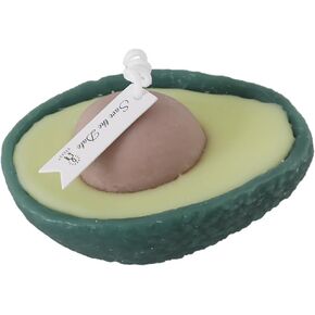 Cute Avocado Shaped Scented Candle Soy Wax Decorative Candle 2.8oz 6 Hours Lasting Candles Aromatherapy Candles (A Avocado,3.3''*2.3''Pillar)