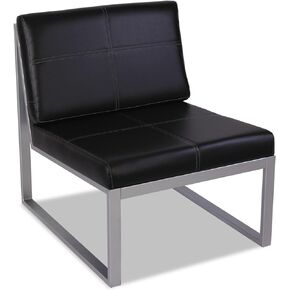Alera ALE Ispara Series Armless Cube Chair, 26-3/8 x 31-1/8 x 30, Black/Silver in Saudi Arabia