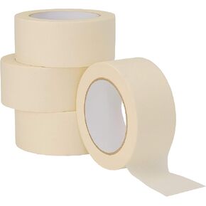 Lichamp Wide Masking Tape 2 inches, White Masking Tape Bulk Multi Pack, General Purpose & High Performance, 1.95 inches x 55 Yards x 4 Rolls (220 Total Yards)