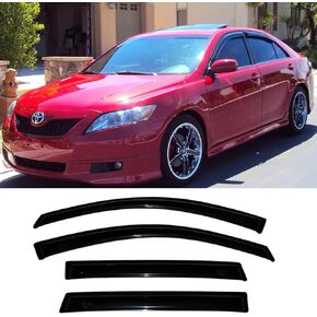 94856 Original Side Window Wind Deflector,4pcs Outside Mount Style Tape-On Nice Sun Rain Guards Set,Window Visor fit for 1997-2001 Toyota Camry