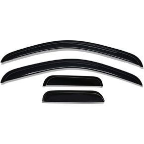 Lightronic WV94948 Outside-Mount Side Window Visor Deflector Rain Guard, Dark Smoke, 4-Pieces Set, Fits 1995-2004 Toyota Tacoma Access Cab