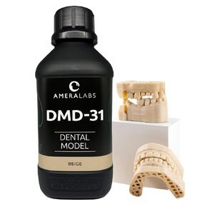 DMD-31 3D Printer Resin for High Dimensional Accurate & Stable Dental & Study Models with Low Shrinkage, Low Odor 3D Printing Liquid for 4K/8K/12K LCD/DLP/SLA 3D Printers