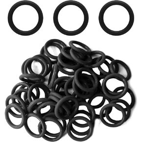 Oil Drain Plug 50Pcs O-Ring Seals, Nitrile Rubber O Ring Gasket Ring, Motorcycle Drain Plug O-Rings, Compatible with Harley Models Transmission and Primary Drain Plugs (Black)
