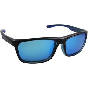 Sea Striker Classic Bill Collector Sunglasses, White Frame/Blue Mirror