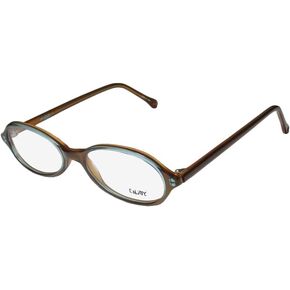Enjoy 2703 Mens/Womens Designer Full-rim Light Style Rare Fashion Accessory Eyeglasses/Spectacles (50-17-140, Brown/Blue)