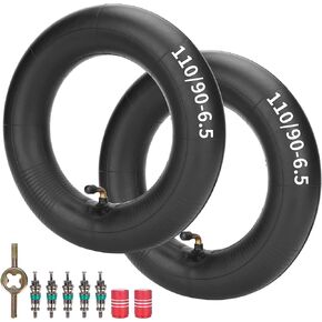 JIAYAN 110/50-6.5 Replacement Inner Tube 90/60-6.5 Electric Scooter Inner Tubewith TR87 Angled Valve Stem Replacement for 47cc 49cc 50cc Mini Quad Pocket Bikes Dirt Bike ATV Gas Go Kart (2 Pack)