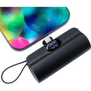 شاحن هاتف صغير محمول بقوة 5500 مللي أمبير في الساعة، شاحن طاقة للهاتف الخلوي بمنفذ USB-C مزدوج، بطارية شاشة LCD LED متوافقة مع iPhone 15/15 plus/15 pro/15 pro Max/Android Phone/Samsung/Moto/LG إلخ... in Kuwait