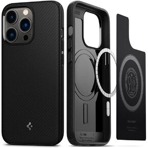 Spigen Mag Armor (MagFit) Compatible with MagSafe Designed for iPhone 13 Pro Case (2020) - Matte Black