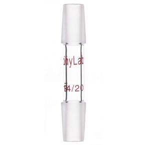 stonylab Glass 14/20 Straight Laboratory Adapter, Borosilicate Glass 30 mm Between Two 14/20 Ground Inner Standard Taper Joints for Laboratory Lab Supply