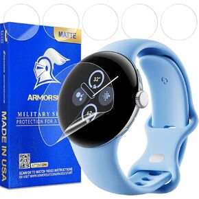 ArmorSuit (6 Pack MilitaryShield Anti-Glare Screen Protector designed for Google Pixel Watch (2022) (41 mm) Anti-Bubble Matte Film - Made in USA