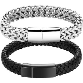 abooxiu Leather Ashes Bracelet & Urn Bracelet for Human Ashe