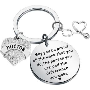 Doctor Appreciation Gifts New Doctor Keychain May You Be Proud Of The Work You Do Key Rings For Medical Doctor Gift