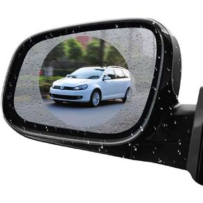Rainproof Car Rear View Mirror Film,Anti Glare Waterproof Sticker,Anti Fog HD Clear Nano Car Rearview Window Anti Water Mist Waterproof Membrane Protector 2 Pack