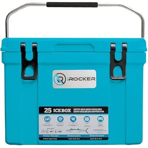 مبرد iROCKER 25L Roto-Molded، صندوق ثلج عالي التحمل مزود بصمام تصريف سريع للمياه، 18 بوصة × 14 بوصة × 13 بوصة in Kuwait