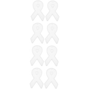 EXCEART 8 Pairs Earring Mold Earring Casting Resin Jewelry Molds Silicone Molds for Chocolate Breast Awareness Ribbon Key Chains Molds Keychain Molds Decorate Epoxy White