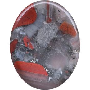 Oval Synthetic Opalite Crystal Thumb Worry Stone, Hand Carved Healing Crystal Pocket Stones for Anxiety Stress Relief Meditation 1.7" x 1.3" x 0.2"