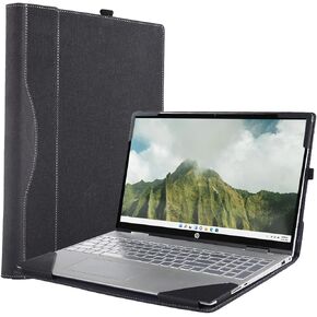 Laptop Cover for HP Laptop 17z-cp/17 scu /17s-cu/Envy Laptop 17t-cr/17-ch for ASUS Zenbook Pro 17 17.3" PU Leather Case (Black)
