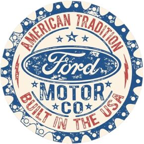 Desperate Enterprises Built in USA - Ford Aluminum Sign - Nostalgic Vintage Metal Wall Decor - Made in USA