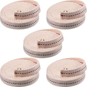 5 Rolls Oil Lamp Wicks Flat Oil Lanterns Wicks with Stitch for Oil Lamps and Candle Burners, 30 Feet (Purple,1/2 Inch)