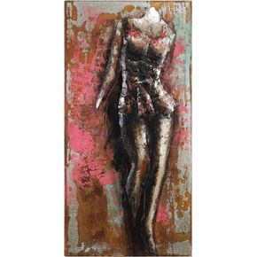 Empire Art Direct "Catwalk" Mixed Media Hand Painted Iron Wall Sculpture by Primo