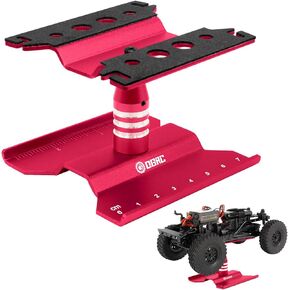 RC Work Stand RC Car Repair Stand Workstation for SCX24 TRX4M FCX24 1/16 1/18 1/24 Scale RC Truck Crawler Buggy (Red)