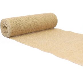 CleverDelights 12" Premium Burlap Roll - 10 Yards - No-Fray Finished Edges - Natural Jute Burlap Fabric 12 Inch