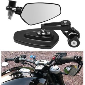Motorcycle Bar End Mirror, 7/8“ Universal Motorcycle Rear View Mirror, Replacement for MT09 MT03 Z125 Z400 Z650 Z900 SV650 CB300F CB500F