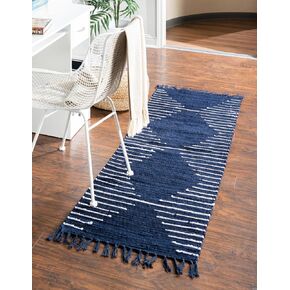Unique Loom Chindi Cotton Collection Area Rug - Briah (4' 1" x 6' 1" Rectangle, Rose/ Ivory)