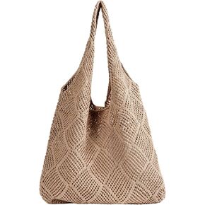 Aroghehiz Beach Bags for Women Crochet Tote Bag Summer Vacation Aesthetic Tote Knit Bag