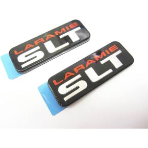 2Pc SLT Laramie B Pillar Cab Emblems 3D Badge Nameplate Sticker Decal Replacement for 1500 2500 3500 55274860AB