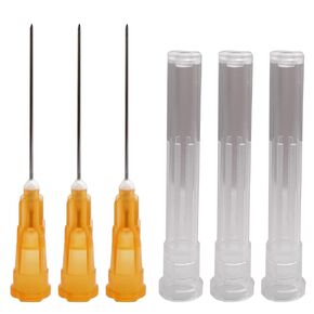 100 Pack 25 Gauge 1 Inch Injection Needle with Cap,Dispensing Lab Tools Accessories for Scientific Labs,Pet, Poultry,Individually Sealed Packaging