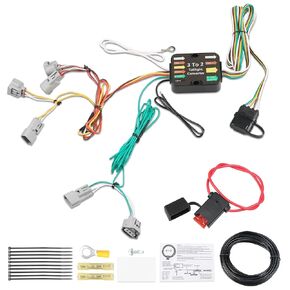 WATERWICH 4 Way Trailer Wiring Harness 56349 Compatible with Toyota Tacoma 2016 2017 2018 2019 2020 2021 2022 2023 4-Pin Trailer Hitch Wiring Harness