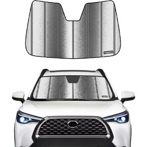 Windshield Sun Shade for 2022 2023 2024 Toyota Corolla Cross Front Window Sunshade - Metallic