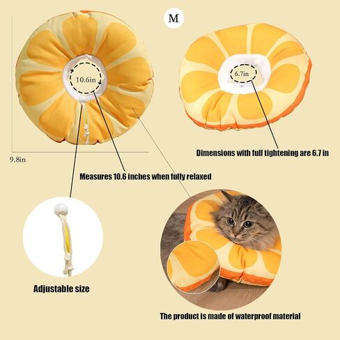 Cat Recovery Soft Collar, Waterproof Soft Recovery Collar. Anti-bite and Anti-Lick Wound Healing Safe Adjustable Elizabethan Collar.(S) Only for Cats up to 6 Months in Size in Saudi Arabia