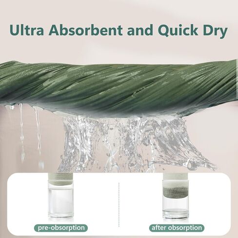 مناشف أطفال بغطاء للرأس من Hooyax Muslin لحديثي الولادة، مناشف حمام أطفال فائقة النعومة ماصة، مناشف كبيرة بسمك 60.96 × 60.96 سم للأطفال الصغار مع غطاء للرأس للأطفال الرضع والأطفال، أساسية لحديثي الولادة (أخضر) in Kuwait