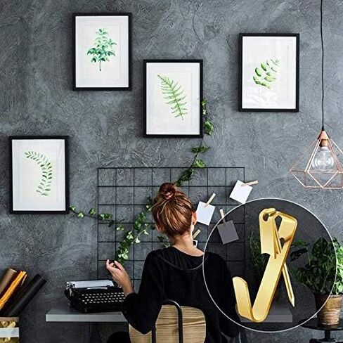 مجموعات شماعات الصور شديدة التحمل من مومو بروموس، خطافات صور لإطارات الصور المعرضة، إطارات الصور المعلقة على الحائط، صور المتحف، المرآة، لوحة فنية للجدران الجافة، عرض فني، ساعة - 50 رطل in Kuwait